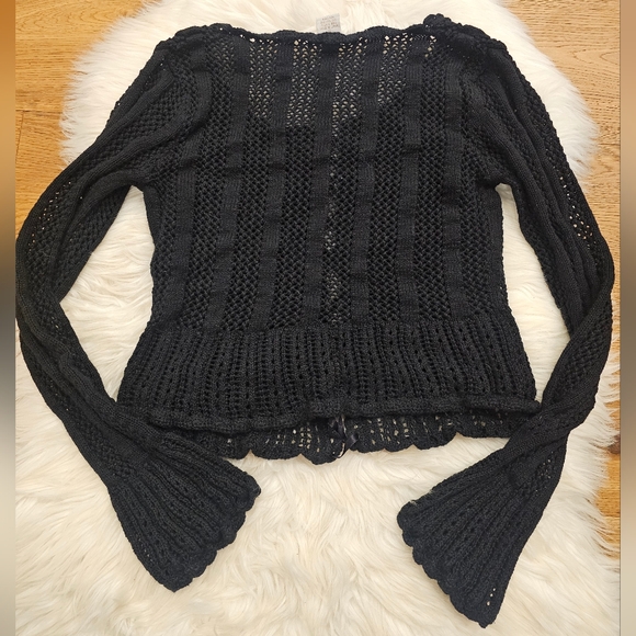 Vintage Black Lace-Up Women's Sweater With Cami - Picture 9 of 9